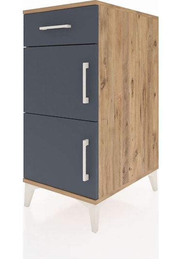 Kronos Komodin Tek Raflı Tek Çekmeceli 2 Kapaklı 44x59x96 Çam... Çam