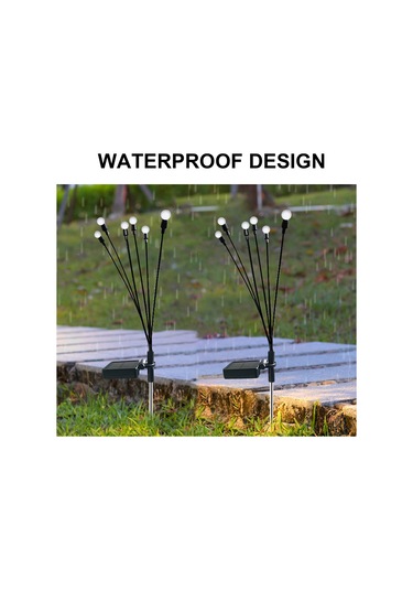 Geeksen Güneş Enerjili Ateşböceği Bahçe Yol Işıkları Su Geçirmez Açık Hava Dekoratif Gece Lambaları Çok Renkli