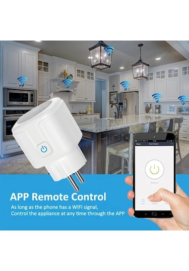 Motion003 Beyaz Wifi Tuya Akilli Fies Smart Life Uyumlu 16a Ses Kontrollu Akilli Priz Alexa Uyu