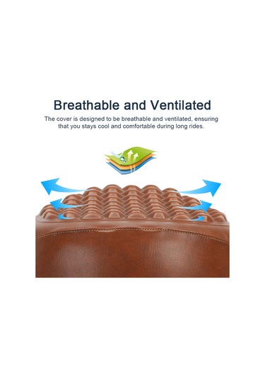 Lemestar Elektrikli Bisiklet Koltuk Kılıfı - Su Geçirmez, Konforlu, Kaymazsız Pu-silikon Materyal - Isı Ve Yağmur Korumalı Kahverengi Koltuk Örtüsü Kahverengi