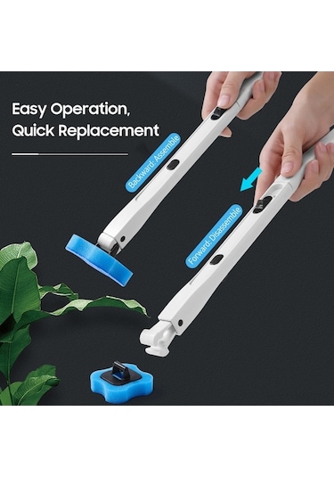 Novahub Yıkanabilir Fırça Başlı Tuvalet Fırçası - Derin Temizlik Fırçası Beyaz Pratik Ve Değiştirilebilir Solution Beyaz