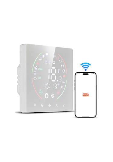 Yifomall Akıllı Wifi Termostat - 16a Elektrikli Isıtma Kontrolü, Haftalık Programlanabilir Lcd Ekranlı