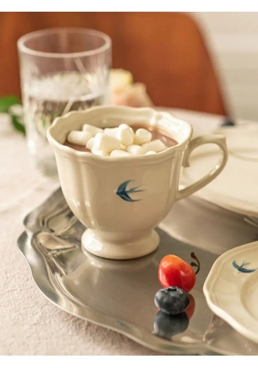 Roomi 250 Ml Seramik Kupa, Biblo Desenli, Elde Boyanmış 165259565 Yeşil