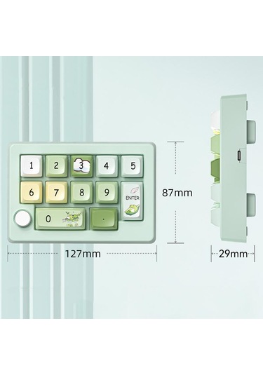 Mkespn W908 Wiresless Tri-mode Hot-swappable Macro-defined Rgb Backlit Oyun Mekanik Klavye Beyaz
