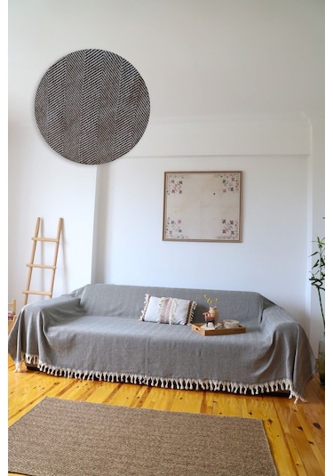 Kolları Örten Siyah Battal Boy Koltuk, Çekyat Örtüsü 180x300 Cm Siyah