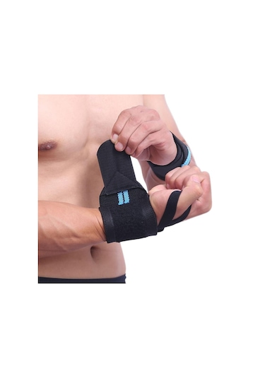 Bır Boyut-1 Parça Ayarlanabilir Ağırlık Kaldırma Kayışı Fitness Salonu Spor Bilek Wrap Bandaj El Desteği Bileklik 6 Renkler-5 Çok Renkli