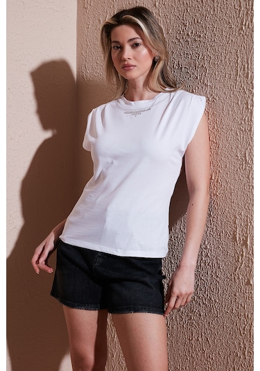 Fashion Friends Bayan Bluz 25y0472k1 Beyaz Beyaz Fashion Friends Bayan Bluz 25y0472k1 Beyaz Beyaz