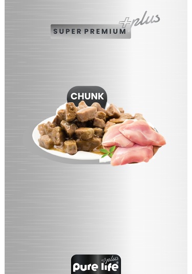 urelife Plus 12'li Tavuklu Yetişkin Konserve Chunk Parça Etli Yaş Mama 400 G