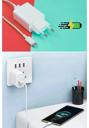 Durukar 120w Usb Hızlı Type C Uçlu Kablolu Şarj Aleti