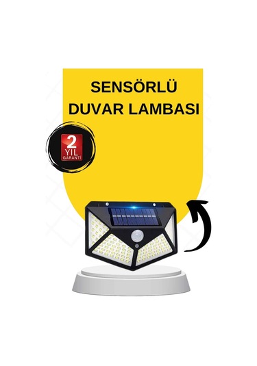 Sensörlü Güneş Enerjili Duvar Lambası Çok Renkli