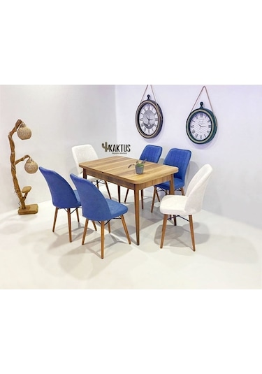 6 Kişilik Açılır Masa Sandalye Takımı Mutfak Masası Takımı Salon Masası Yemek Masası Masa Takımı Lacivert&krem 6 Kişilik Açılır Masa Sandalye Takımı Mutfak Masası Takımı Salon Masası Yemek Masası Masa Takımı Lacivert&krem