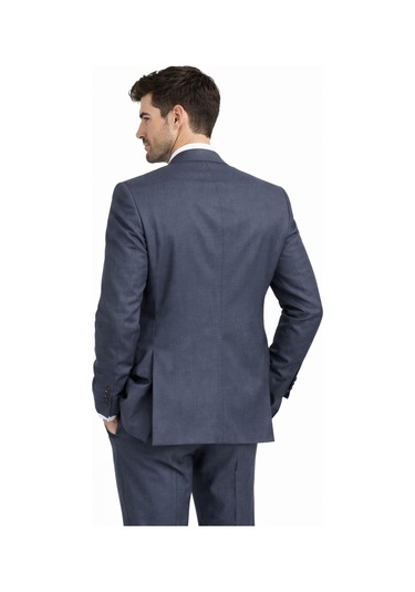 Suitmen Erkek Armürlü 4 Drop Çift Yırtmaçlı Takım Elbise Bgl-st05330 İndigo