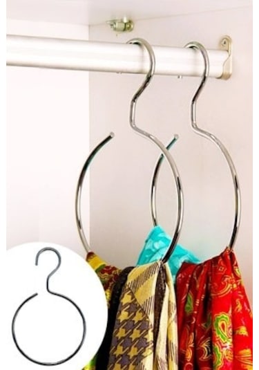 Şal Eşarp Askısı Dolap İçi Metal 2 Adet Catchme Krom