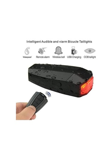 Ganzhoushop Yurt Usb Şarj Lambası Işık Işık Işık Edilebilir Dışından Bisiklet Bisiklet Arka Arka Arka Anti Alarm A Bu A