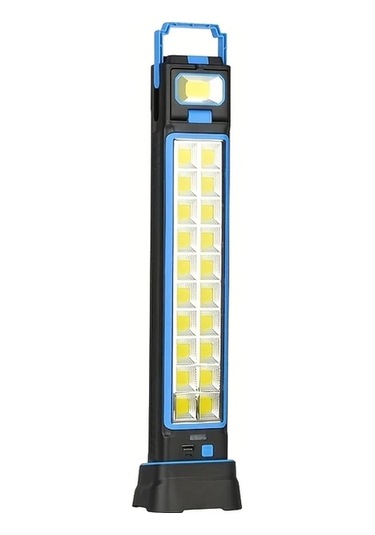 Xuweiwei 1 Mavi Ecopower Taşınabilir Güneş Enerjili Çadır Işığı 6 Modlu Led Projektör 1200mah Pil Kamp Ev