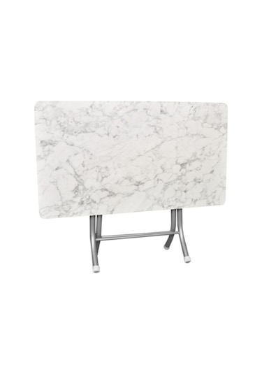 Beyaz Mermer Desenli Katlanabilir Masa 60 110 Diğer