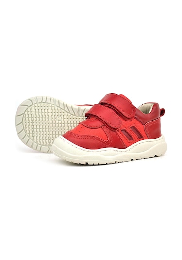 Rakerplus Schaggy Hakiki Deri Kırmızı Bebek Spor Ayakkabı Kırmızı
