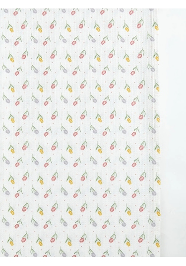 Karışık Çiçek Desenli Tek Kişilik Pike 160x220 Cm Çok Renkli