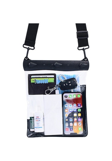 Tteoobl T-019a Çeşitli Eşya Saklama Çantası Telefon Su Geçirmez Omuz Çantası, Boyut: Bir Kod Siyah Siyah