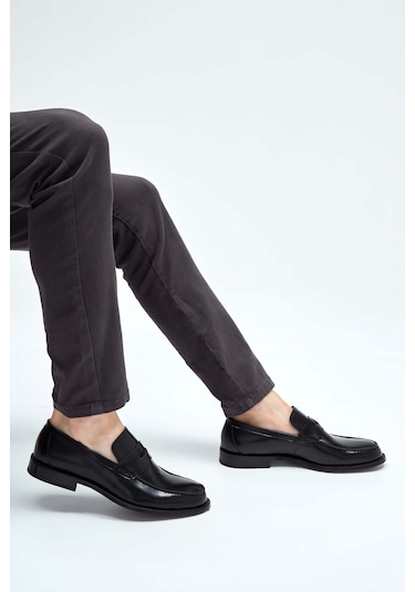 Tamer Tanca Erkek Hakiki Deri Siyah Açma Makosen Ayakkabı 183 11611 Erk Ayk Y23 Siyah