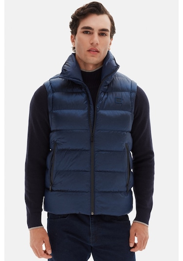 Twn Slim Fit Saks Mavi Düz Yelek Mont 3ecy70501502m 750