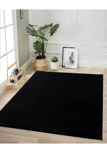 Jassrug Kürk Halı 120 x 180 Siyah