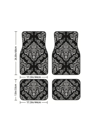 Liangmei 4'lü Araba Paspaslar Bohem Desen Avrupa Etnik Oto