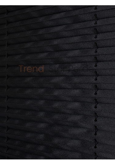 Siyah Plise Katlanır Cam Balkon Perdesi - Ofis Perdesi - Salon Perdesi - 048 Siyah