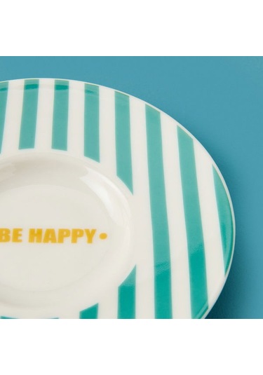 Evidea Kitchen Be Happy Çay Tabağı - Yeşil - 13 Cm Yeşil