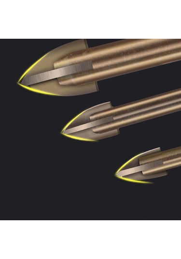 Fosenze Çelik Karbür Matkap Ucu Seti, Cam, Seramik, Duvar, Ahşap Delme İçin Çok Amaçlı 5'li 3-4-5-6-7mm Delme Aleti Seti