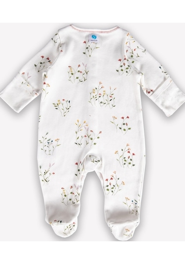 Ozmoz Steril, Giyilmeye Hazır Kız Bebek Organik Tulum Beyaz