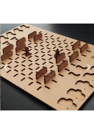 30x20 Cm Ahşap Zeka Oyunu Barikat 0237