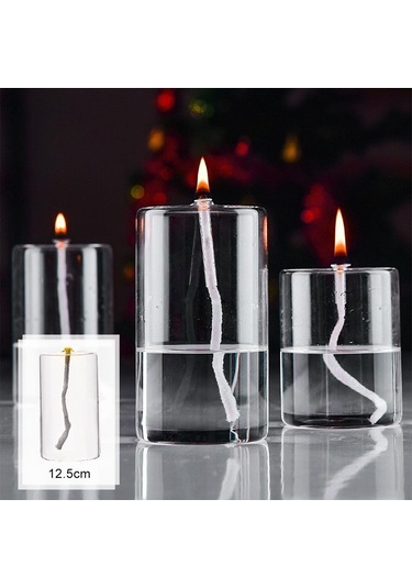 Suntek Magideal Şeffaf Cam Yağ Mum Lambası Dekorasyon Için Sıvı L