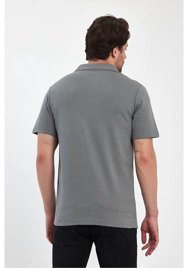 Erkek Rahat Kalıp Ottoman Kumaş Nefes Alabilen Pamuklu Apaş Yaka Gömlek Açık Haki