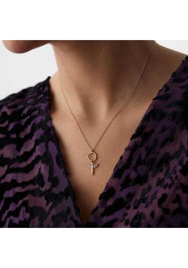 By Golden House Hoop Melek Kolye