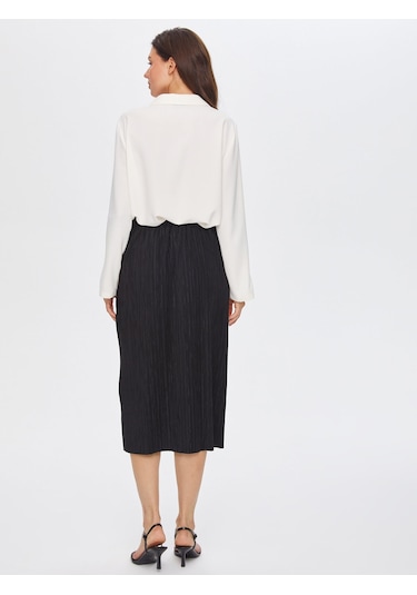 Mini Pilise Örme Etek 69287 U6928710 Siyah