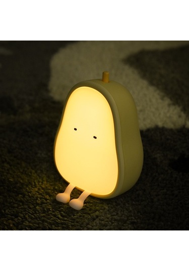 Soulader Yenilikçi Silikon Armut Tasarımı Şık Aydınlatma Modern Dekor Gece Lambası Beyaz