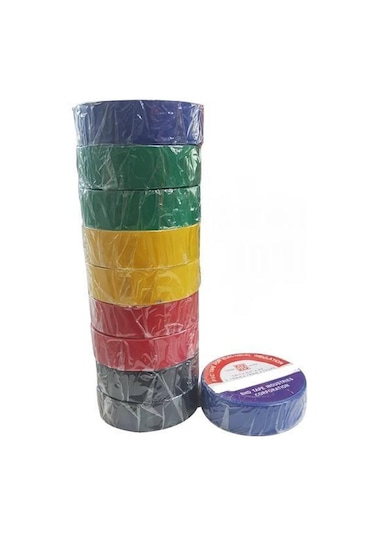 Renkli Elektrik Bandı 10 Adet