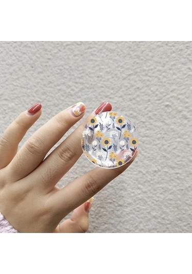 Novahub Snapbuy Japonya Kore Sevimli Papatya Ayçiçeği Telefon Tutucu Iphone 13 Samsung Huawei Xiaomiwhıte White White