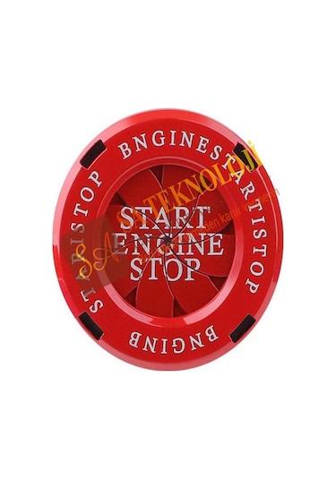 Start Stop Düğme Üzeri Aksesuar Yuvarlak Ssy-Kırmızı