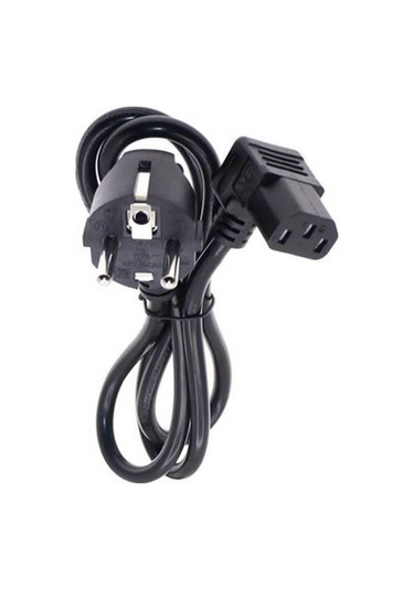 C13 Power Kablosu 90° Derece Dirsek L Uç - Dik Açılı - 1.8 mt