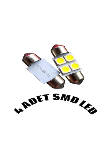 31mm 2 Adet Softit Led Ampul Canbus Plaka Tavan Bagaj Plaka Araç İç Aydınlatma Arıza Işığı Yakmaz