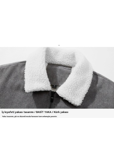 Erkekler İçin Kışlık Kalınlaştırılmış Günlük Bol Ceket Kahverengi