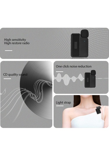 Maiyame Profesyonel Kablosuz Mikrofon - Gürültü Azaltma, Yüksek Hassasiyet, 30m Menzil, 12 Saat Pil Ömrü