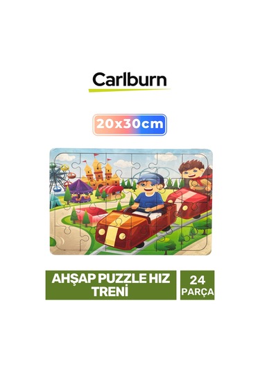 Özel Seri Eğitici Zeka Geliştirici Öğretici El Göz Koordinasyonu Ahşap Puzzle Hız Treni - 24 Parça
