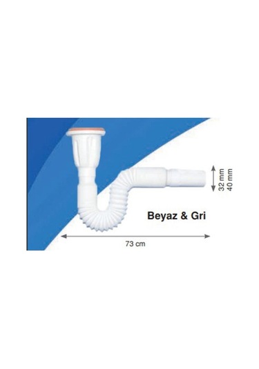 Krom Körüklü Lavabo Sifonu