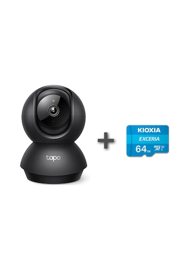 TP-Link Tapo C211 2K 3 MP Wi-Fi Kamera + Kioxia Exceria 64 GB Micro SDXC Hafıza Kartı