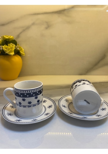 Ethnic New Bone 2 Kişilik Kahve Fincan Takımı 90 Ml