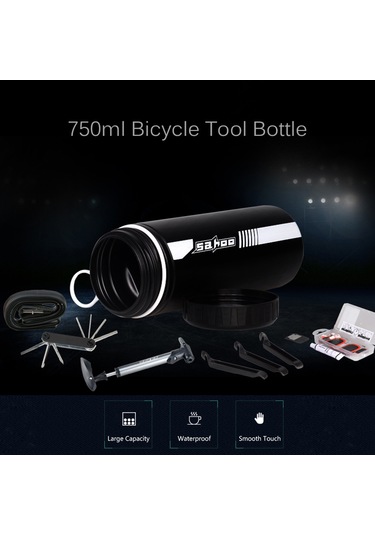 Vkemall Sahoo 750ml Su Geçirmez Bisiklet Aracı Kutusu - Anahtar, Somun Takımı, Tamir Gereçlerini Saklayın - 193x74mm Diğer