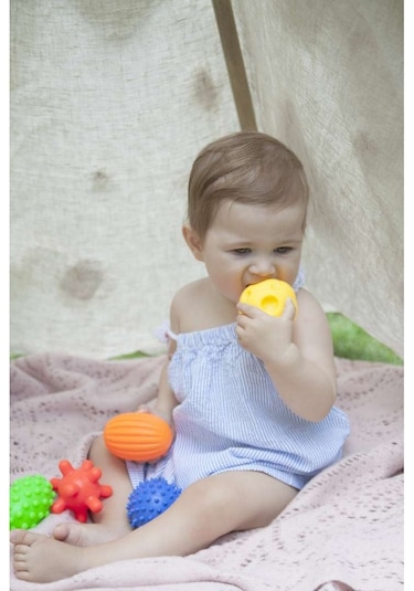 Sensory Duyusal Plastik Bebek Top Banyo Oyuncağı 5 Adet